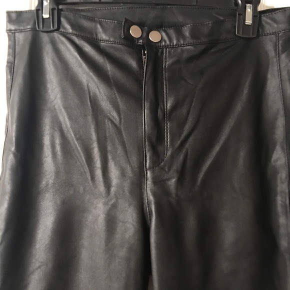 H&M Black Pleather Pants. - Picture 3 of 5